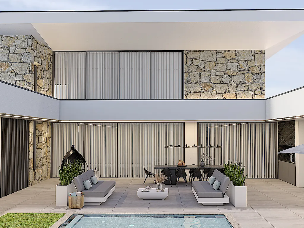 Exterior Habitação, com piscina e mobiliário de Luxo Ganks