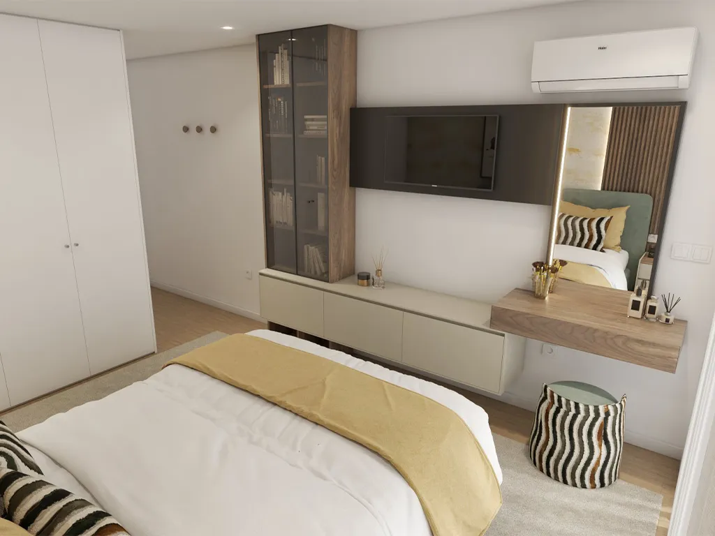 Render de Suite, Aconchegante, Moderna e Luxuosa