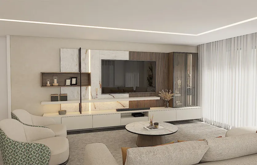 Render de Sala de estar