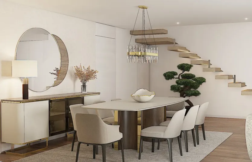 Render de Sala de Jantar