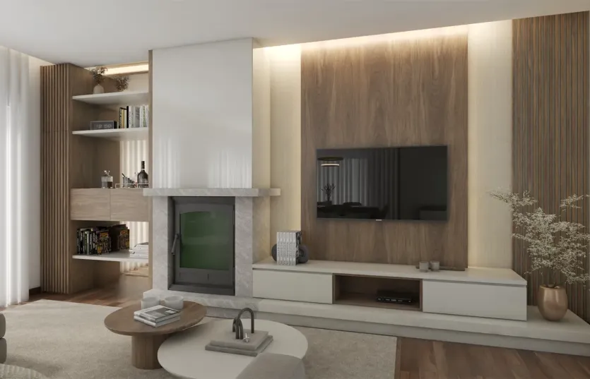 Render de Sala de estar