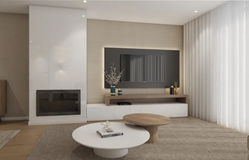 Render de Sala de estar