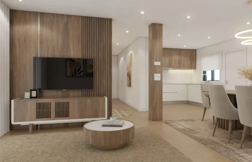 Render de Sala de estar