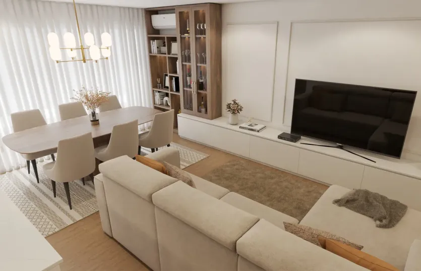Render de Sala de estar