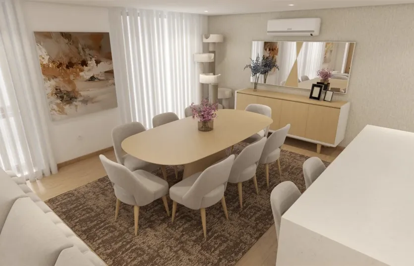 Render de Sala de Jantar