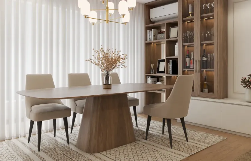 Render de Sala de Jantar